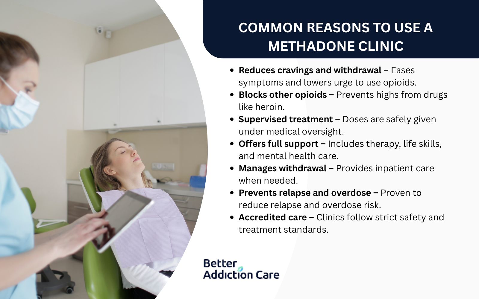 common reasons to use a methadone clinic