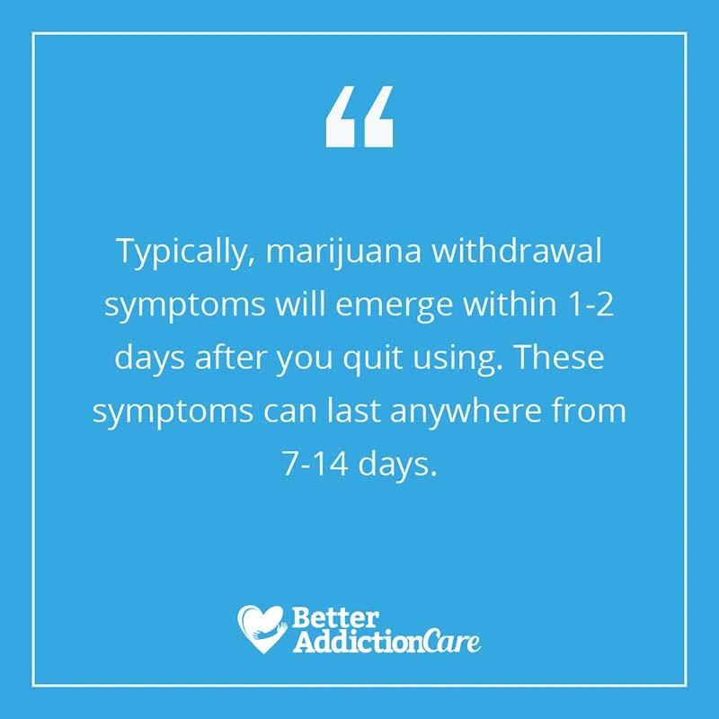 Marijuana Withdrawal Timeline