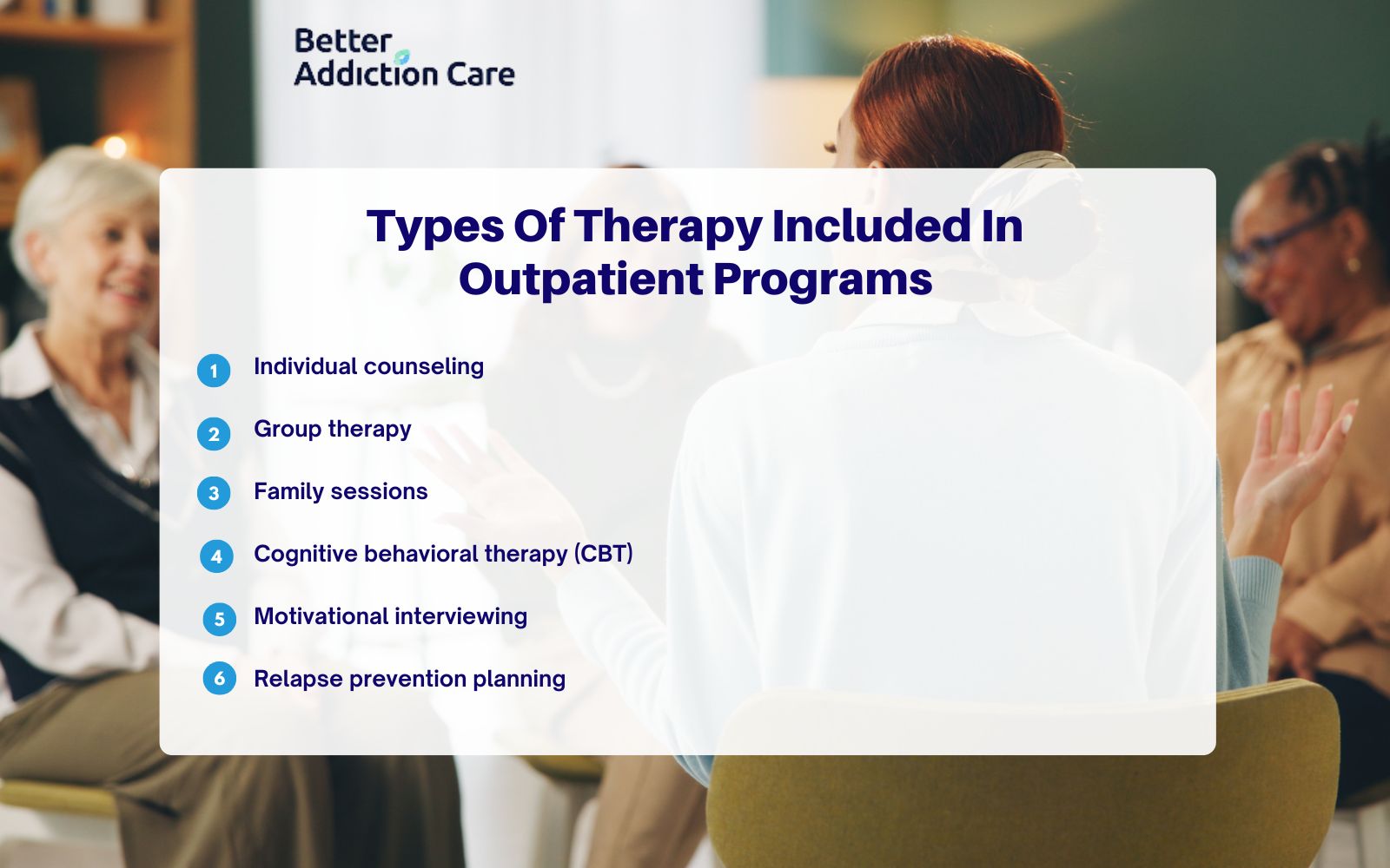 Types Of Therapy Included In Outpatient Programs