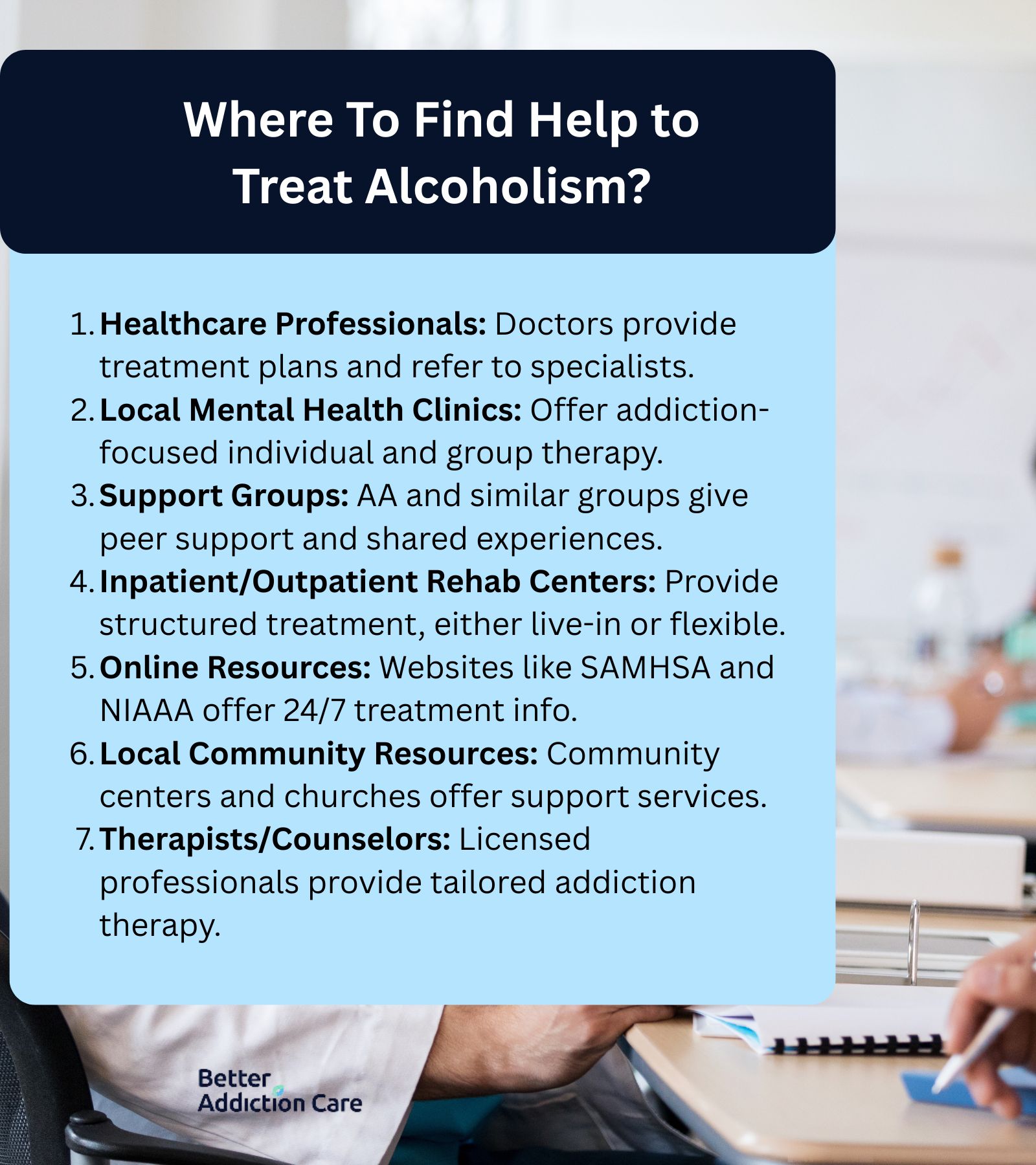Where To Find Help to Treat Alcoholism