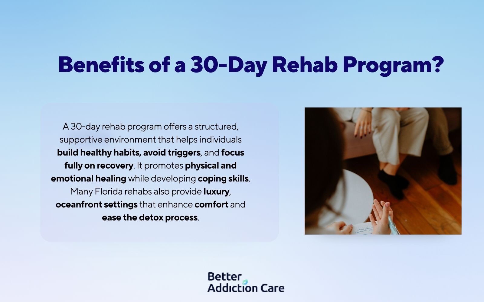 Benefits of a 30-Day Rehab Program