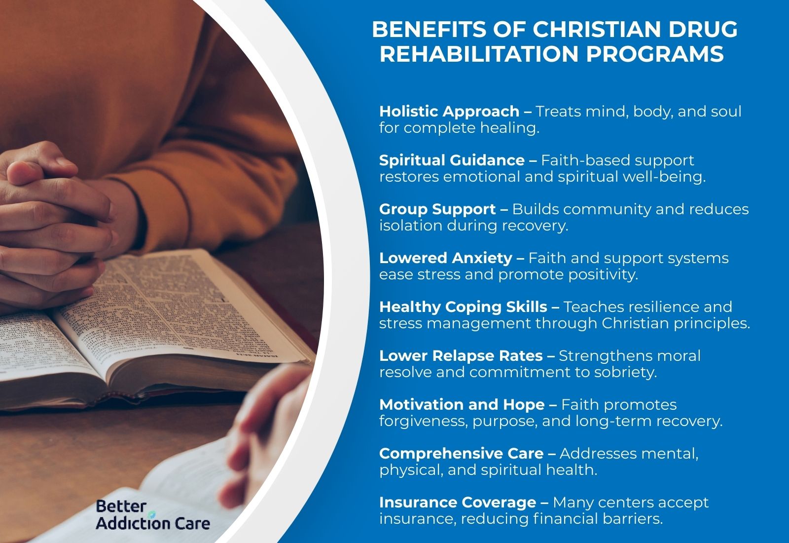 Benefits Of Christian Drug Rehabilitation Programs