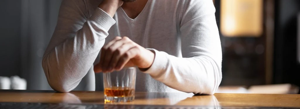 Man drinking alcohol
