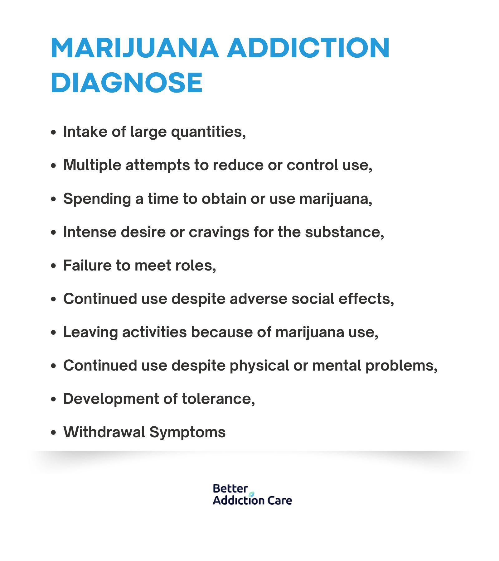Marijuana addiction diagnose