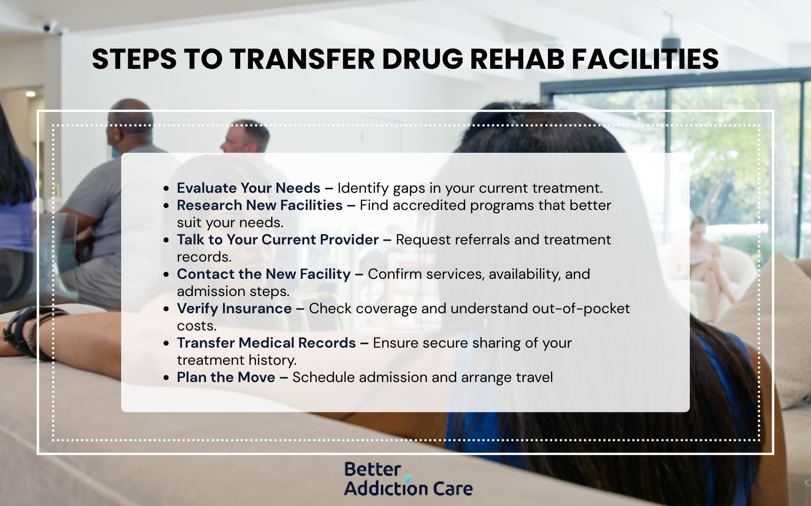 How to Transfer from One Drug Rehab Facility to Another? How to Transfer from One Drug Rehab Facility to Another?