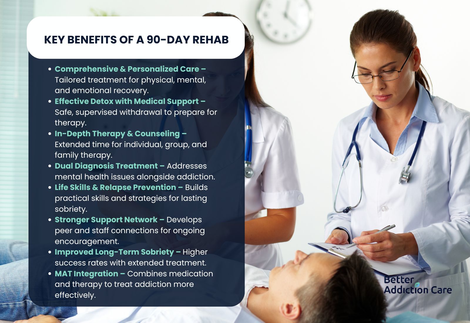 Key benefits of a 90-day rehab