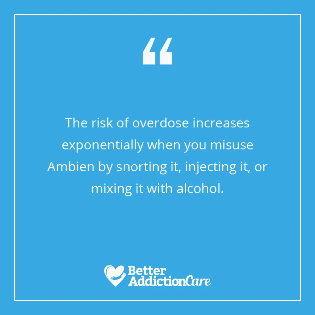 The Dangers Of Mixing Ambien And Alcohol Better Addiction Care 