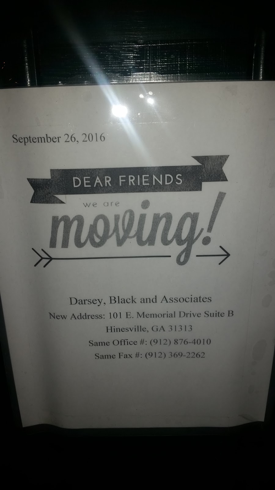 Darsey Black and Associates 101 East Memorial Drive