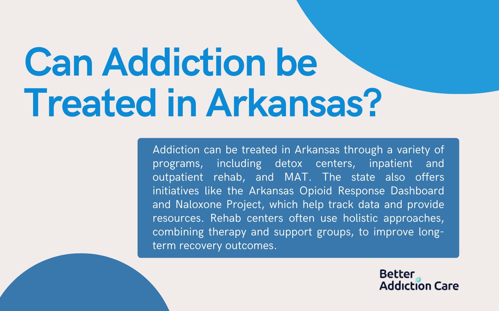 Can Addiction be Treated in Arkansas?