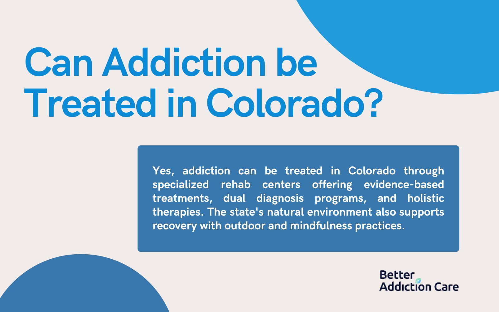 Can Addiction be Treated in Colorado?