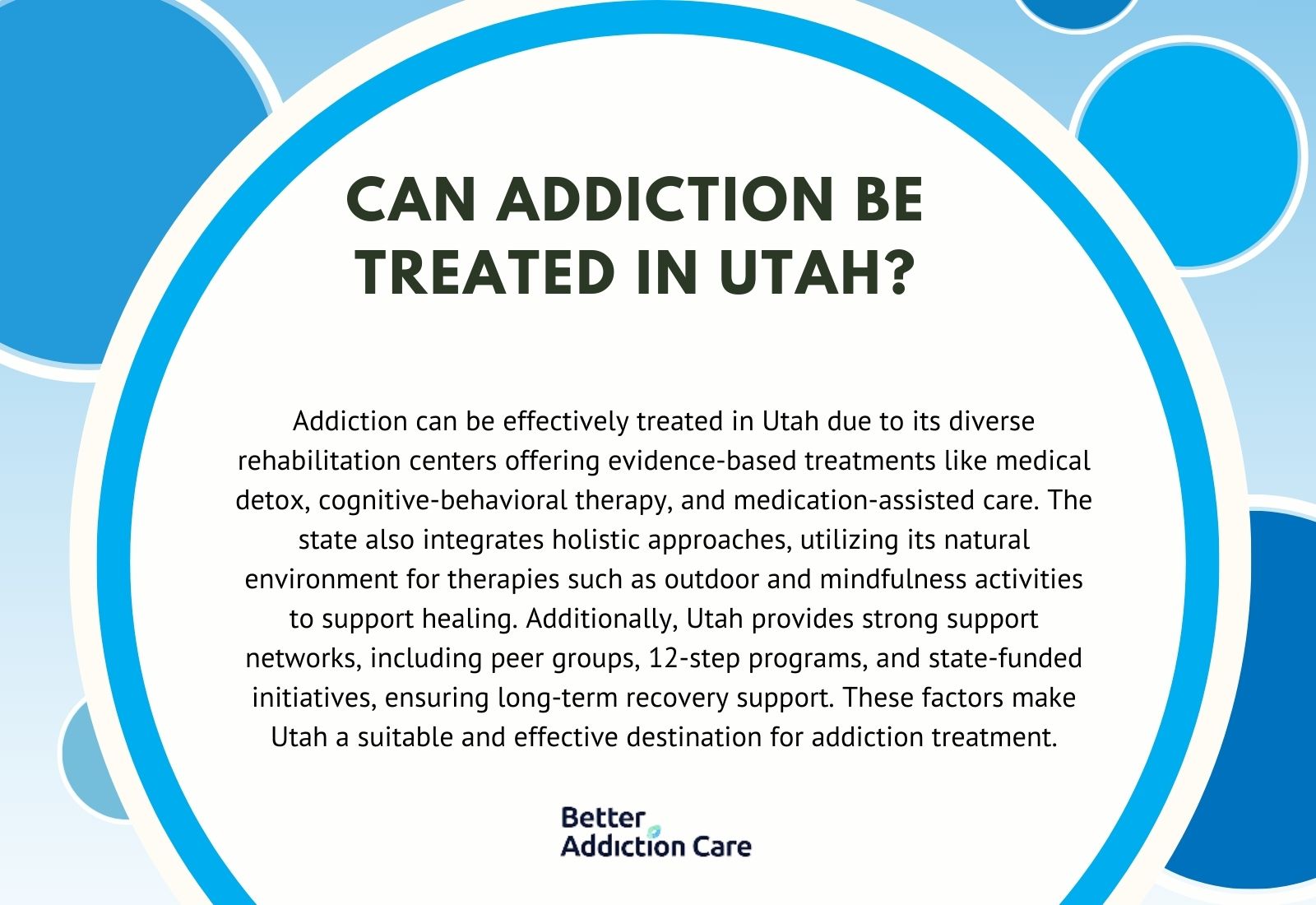 Can Addiction be Treated in Utah?